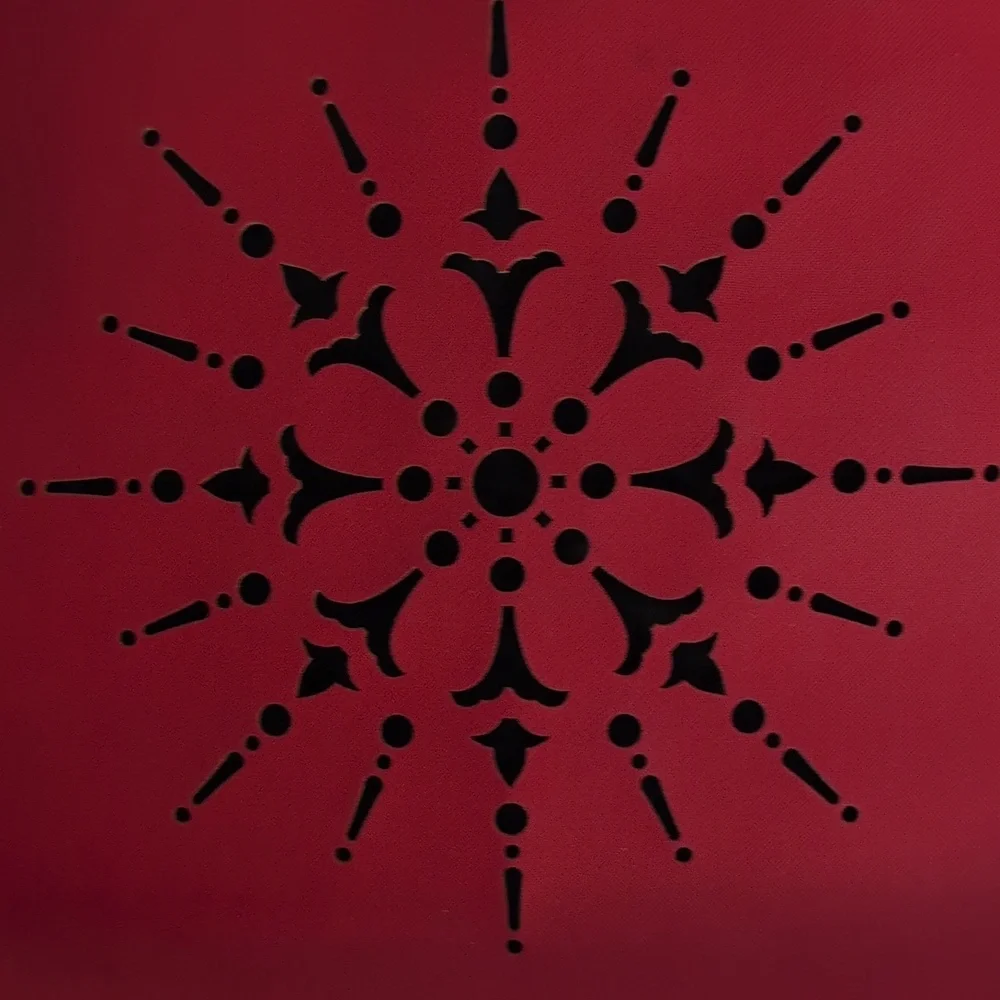 Crabtree & Evelyn Red Laser-Cut Starburst Tote - Picture 2 of 9